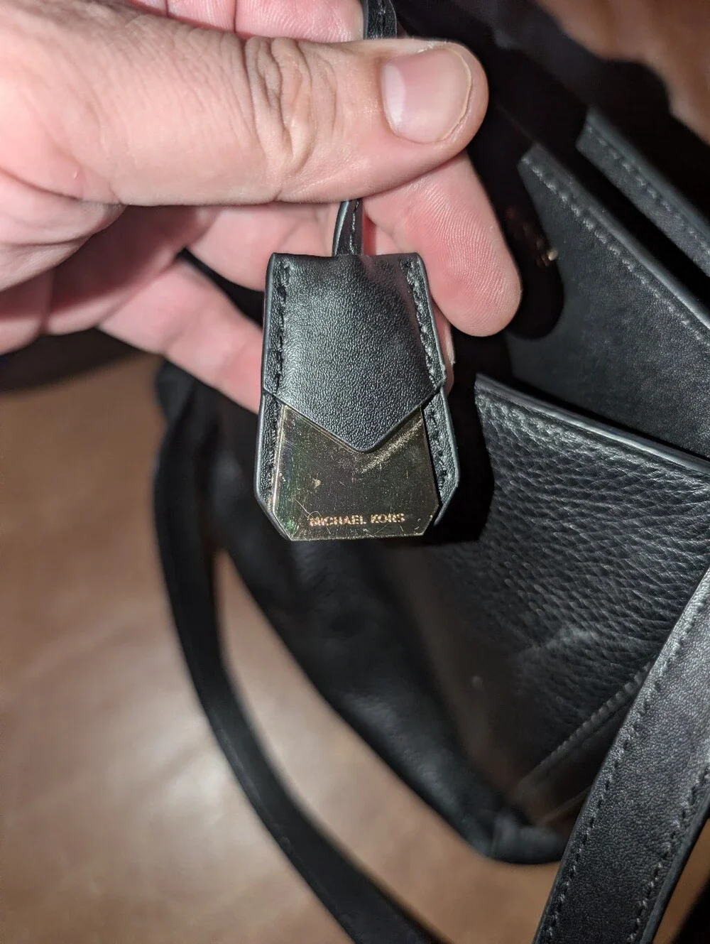 Michael Kors Black Pebbled Whitney Leather Tote